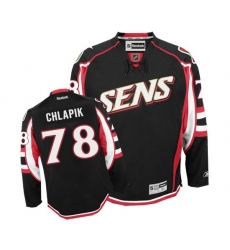 Women's Reebok Ottawa Senators #78 Filip Chlapik Authentic Black Third NHL Jersey