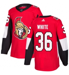 Men's Adidas Ottawa Senators #36 Colin White Red Home Authentic Stitched NHL Jersey