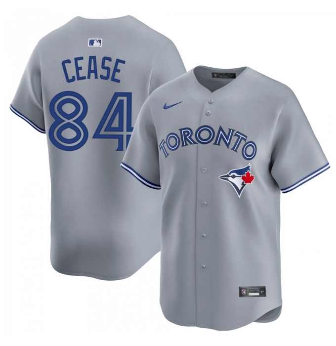 Men's Toronto Blue Jays #84 Dylan Cease Gray Cool Base Jersey