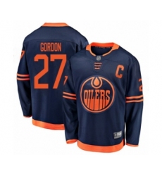 Men's Edmonton Oilers #27 Boyd Gordon Authentic Navy Blue Alternate Fanatics Branded Breakaway Hockey Jersey