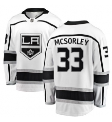 Men's Los Angeles Kings #33 Marty Mcsorley Authentic White Away Fanatics Branded Breakaway NHL Jersey