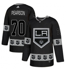 Men's Adidas Los Angeles Kings #70 Tanner Pearson Authentic Black Team Logo Fashion NHL Jersey