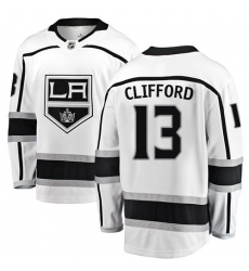 Youth Los Angeles Kings #13 Kyle Clifford Authentic White Away Fanatics Branded Breakaway NHL Jersey
