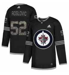 Men's Adidas Winnipeg Jets #52 Jack Roslovic Black Authentic Classic Stitched NHL Jersey