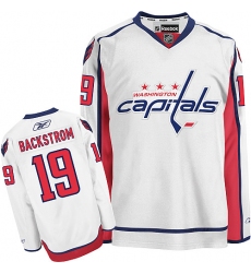 Women's Reebok Washington Capitals #19 Nicklas Backstrom Authentic White Away NHL Jersey