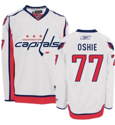 Men's Reebok Washington Capitals #77 T.J. Oshie Authentic White Away NHL Jersey