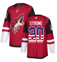 Youth Adidas Arizona Coyotes #20 Dylan Strome Authentic Red USA Flag Fashion NHL Jersey