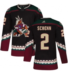 Men's Adidas Arizona Coyotes #2 Luke Schenn Premier Black Alternate NHL Jersey