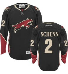 Men's Reebok Arizona Coyotes #2 Luke Schenn Premier Black Third NHL Jersey