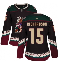 Women's Adidas Arizona Coyotes #15 Brad Richardson Premier Black Alternate NHL Jersey