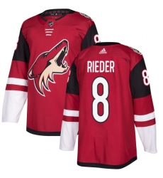 Men's Adidas Arizona Coyotes #8 Tobias Rieder Premier Burgundy Red Home NHL Jersey