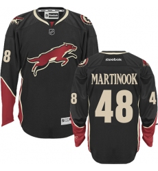 Men's Reebok Arizona Coyotes #48 Jordan Martinook Authentic Black Third NHL Jersey