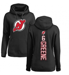 NHL Women's Adidas New Jersey Devils #6 Andy Greene Black Backer Pullover Hoodie