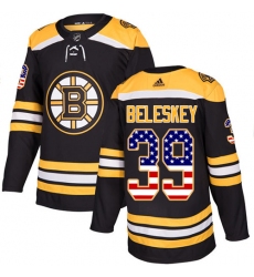 Men's Adidas Boston Bruins #39 Matt Beleskey Authentic Black USA Flag Fashion NHL Jersey