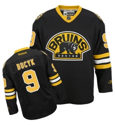 Women's Reebok Boston Bruins #9 Johnny Bucyk Premier Black Third NHL Jersey
