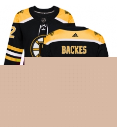 Women's Adidas Boston Bruins #42 David Backes Authentic Black Home NHL Jersey