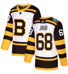Men's Adidas Boston Bruins #68 Jaromir Jagr Authentic White 2019 Winter Classic NHL Jersey