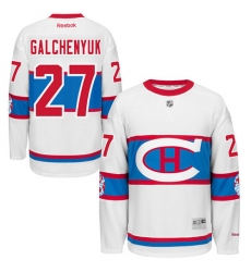 Women's Reebok Montreal Canadiens #27 Alex Galchenyuk Premier White 2016 Winter Classic NHL Jersey