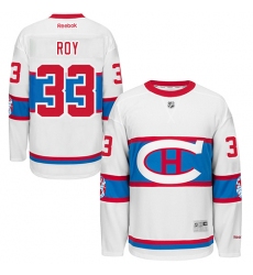 Men's Reebok Montreal Canadiens #33 Patrick Roy Premier White 2016 Winter Classic NHL Jersey