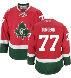 Men's Reebok Montreal Canadiens #77 Pierre Turgeon Authentic Red New CD NHL Jersey