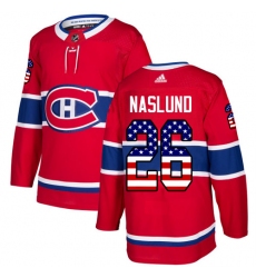 Youth Adidas Montreal Canadiens #26 Mats Naslund Authentic Red USA Flag Fashion NHL Jersey