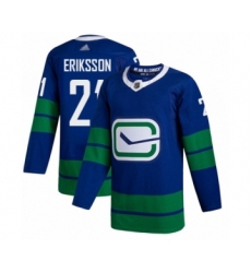 Men's Vancouver Canucks #21 Loui Eriksson Authentic Royal Blue Alternate Hockey Jersey