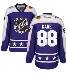 Men's Reebok Chicago Blackhawks #88 Patrick Kane Premier Purple Central Division 2017 All-Star NHL Jersey
