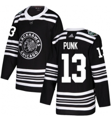 Youth Adidas Chicago Blackhawks #13 CM Punk Authentic Black 2019 Winter Classic NHL Jersey
