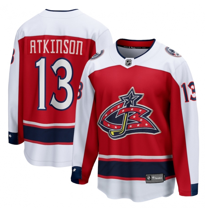 Men's Columbus Blue Jackets #13 Cam Atkinson Fanatics Branded Red 2020-21 Special Edition Breakaway Player Jersey
