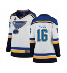 Women's St. Louis Blues #17 Jaden Schwartz Authentic Blue USA Flag Fashion 2019 Stanley Cup Final Bound Hockey Jersey