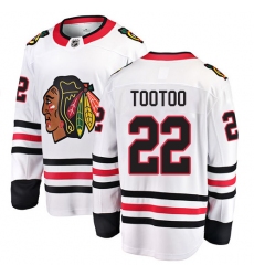 Men's Chicago Blackhawks #22 Jordin Tootoo Fanatics Branded White Away Breakaway NHL Jersey