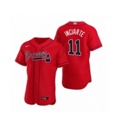 Men's Atlanta Braves #11 Ender Inciarte Nike Red Authentic 2020 Alternate Jersey