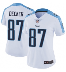 Women's Nike Tennessee Titans #87 Eric Decker White Vapor Untouchable Limited Player NFL Jersey
