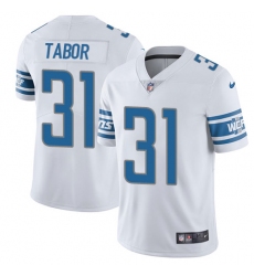 Men's Nike Detroit Lions #31 Teez Tabor White Vapor Untouchable Limited Player NFL Jersey