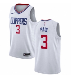 Men's Nike Los Angeles Clippers #3 Chris Paul Authentic White NBA Jersey - Association Edition