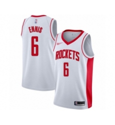 Women's Houston Rockets #6 Tyler Ennis Swingman White Finished Basketball Jersey - Association Edition