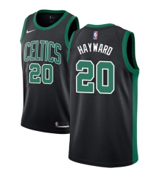 Men's Adidas Boston Celtics #20 Gordon Hayward Authentic Black NBA Jersey - Statement Edition