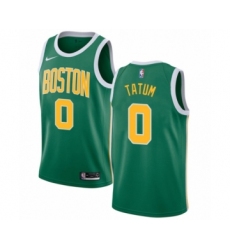 Men's Nike Boston Celtics #0 Jayson Tatum Green Swingman Jersey - Earned Edition