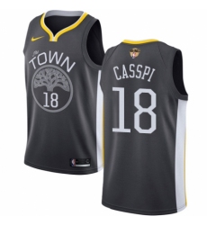 Youth Nike Golden State Warriors #18 Omri Casspi Swingman Black Alternate 2018 NBA Finals Bound NBA Jersey - Statement Edition