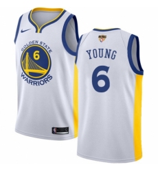 Women's Nike Golden State Warriors #6 Nick Young Swingman White Home 2018 NBA Finals Bound NBA Jersey - Association Edition