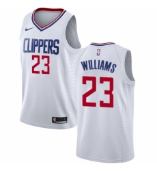 Youth Nike Los Angeles Clippers #23 Louis Williams Authentic White NBA Jersey - Association Edition