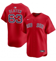 Men's Boston Red Sox #63 Justin Slaten Red 2025 Alternate Limited Stitched Baseball Jersey