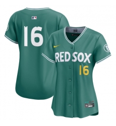 Women's Boston Red Sox #16 Jarren Duran Green 2025 City Connect Limited Stitched Baseball Jersey(Run Small)