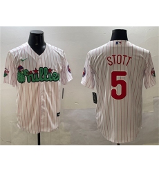 Men's Philadelphia Phillies #5 Bryson Stott White Phanatic Cool Base Stitched Jersey