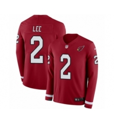 Men's Nike Arizona Cardinals #2 Andy Lee Limited Red Therma Long Sleeve NFL Jersey