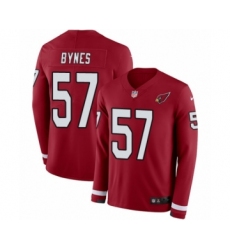 Men's Nike Arizona Cardinals #57 Josh Bynes Limited Red Therma Long Sleeve NFL Jersey