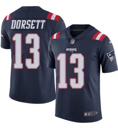 Youth Nike New England Patriots #13 Phillip Dorsett Limited Navy Blue Rush Vapor Untouchable NFL Jersey