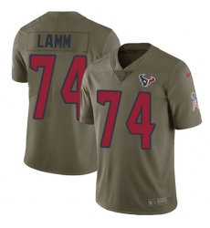 Men's Nike Houston Texans #74 Kendall Lamm Limited Olive Camo 2017 Salute to Service NFL Jersey