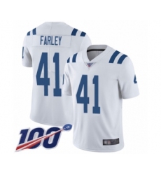 Men's Indianapolis Colts #41 Matthias Farley White Vapor Untouchable Limited Player 100th Season Football Jersey