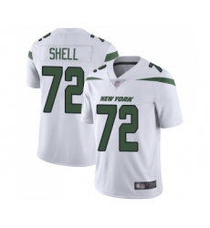 Men's New York Jets #72 Brandon Shell White Vapor Untouchable Limited Player Football Jersey